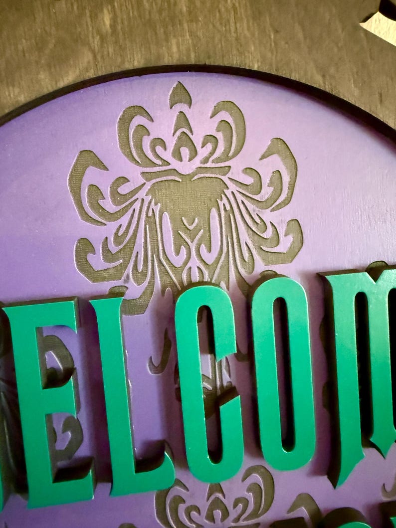 Welcome Foolish Mortals Sign, Haunted Mansion Inspired Decor, Spooky Gothic Decor, Disney Inspired Decor image 3