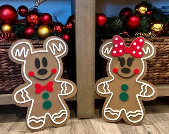 Gingerbread Pair, Christmas Decorations, Gift Ideas, Wood Gingerbread