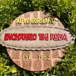 Tiki Room Inspired Sign, Adventureland Style Sign, Polynesian Inspired Sign, Wood Ride Sign