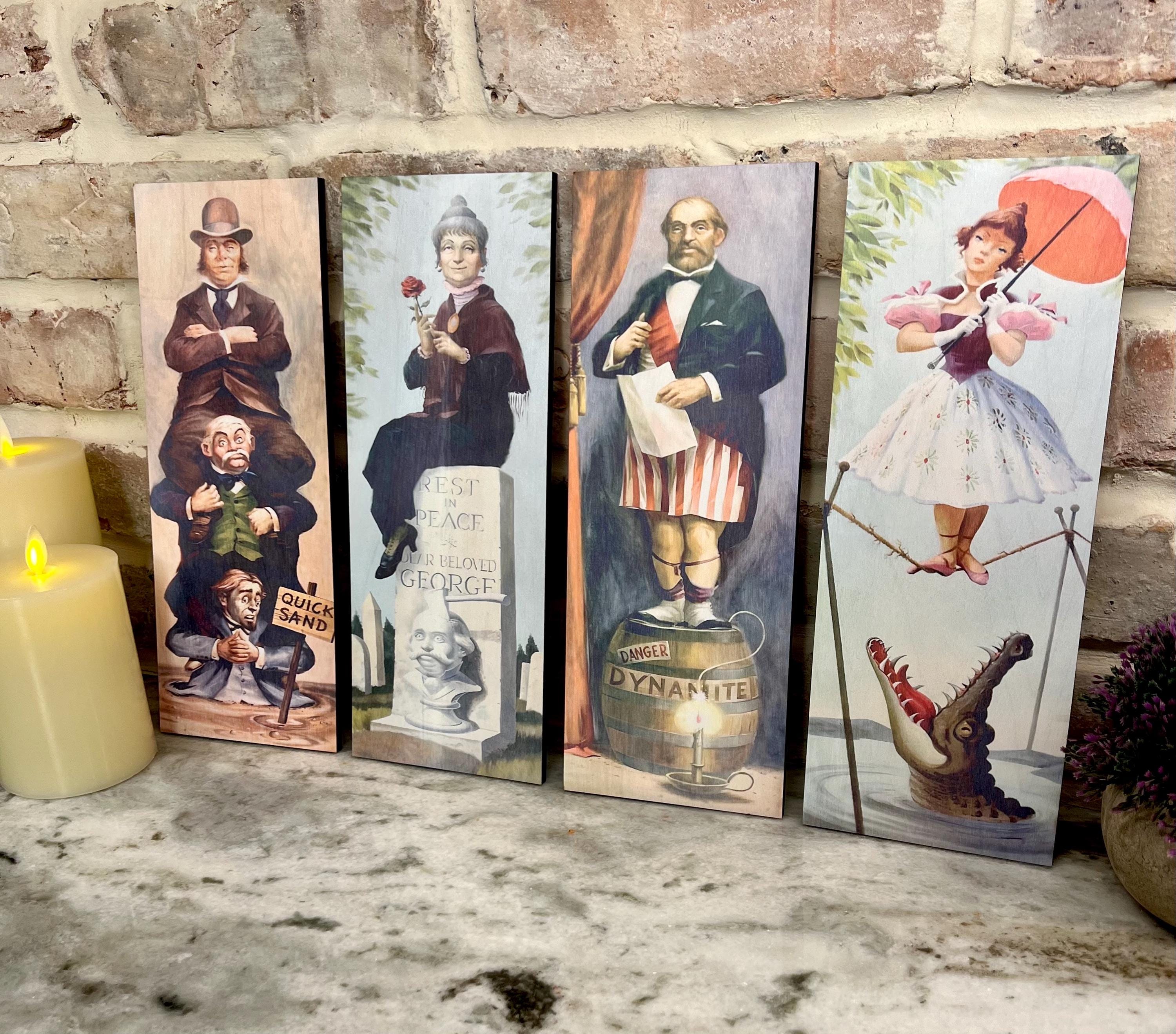 Stretching Room Portraits, Haunted Mansion Sign, Disney Lover Gifts, Wood Decor