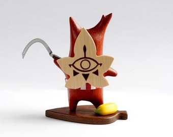 Wooden Yiga Korok, Handmade Korok Figurine, The Legend of Zelda, Breath of the Wild, Tears of the Kingdom