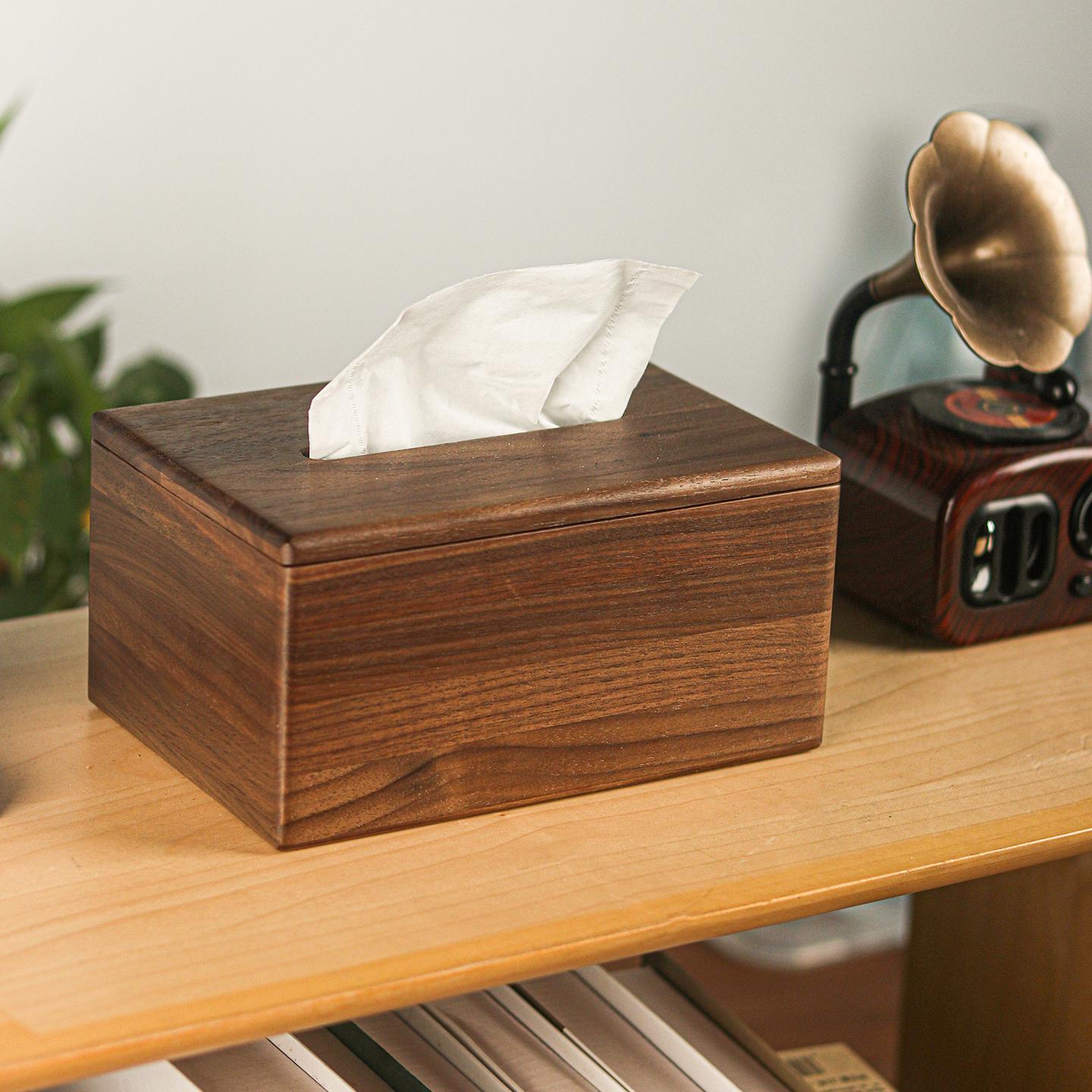 Walnut Tissue Box North American Black Walnut Tissue Box Cover - Handmade Solid Wood ...