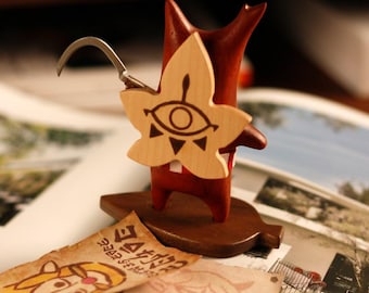 Wood Yiga Clan Korok Figure - Zelda Inspired Forest Spirit Statue - Breath of the Wild TotK Desk Decor - Unique Gift for Zelda Gamer