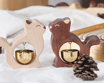 Wooden Doorbell, Handmade Windchime, Fridge Magnet, Pet Design, Desktop Ornament, Hanging Decoration, Easy Stick&Attach with Magnet/Glue Dot