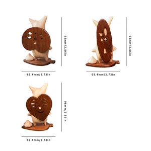 Wooden Korok Set of 3 with Magnetic Masks - Yahaha Forest Spirit Figure, Zelda Tears of the Kingdom Fan Gift, Breath of the Wild Desk Decor image 18