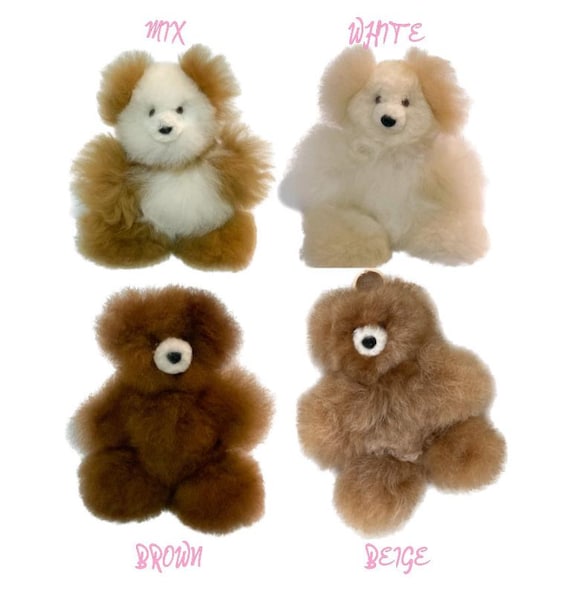 アルパカ テディベア (ペルー産アルパカ テディベア キーホルダー