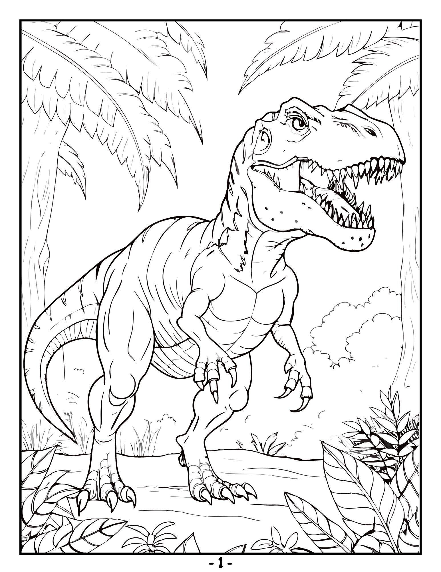 恐竜ぬりえ：先史時代の動物デザイン40種類（PDFパターン） - Etsy 日本, image size:1545x2000