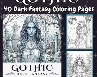 Gothic Coloring Book: Dark Fantasy Coloring Pages for Adults Relaxation