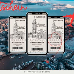 Chèque cadeau city trip numérique | Bon de voyage à offrir | Carte électronique City Trip pour WhatsApp et autres | Du temps ensemble en couple