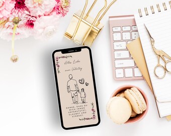 Cartão eletrônico para enviar no Dia dos Pais | Cartão de felicitações para o melhor pai | Presente digital para o Dia dos Pais | Cartão eletrônico do WhatsApp para papai e vovô