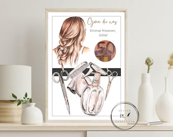 Geldgeschenk Gutschein Friseur – DIN A4 PDF zum Ausdrucken – Witziges Last-Minute-Geschenk für einen Friseurbesuch DIY Vorlage, Download