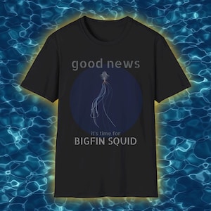 Bigfin Squid Unisex T-Shirt - Magnapinna Spooky Cute Ocean Tee, Marine Life Shirt, Sea Creature Apparel, Gift for Ocean Lovers