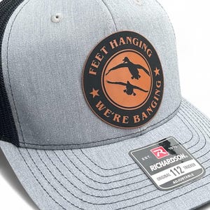 Duck Hunting Trucker Hat: Leather Patch Richardson 112 - Handmade