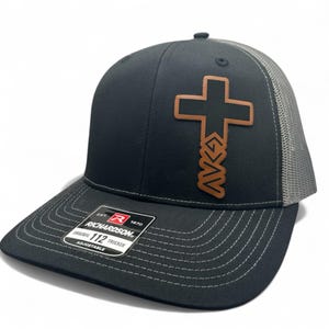 God is Greater Than The Highs and Lows Leather Patch Hat Faith Trendy Hat Gift Gift Idea