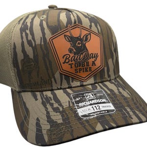 The Buck Stops Here Camo Hunting Hat - Adjustable Deer Camouflage Cap, Embroidered Design - View #9