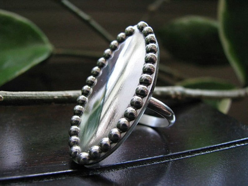 Large Sterling Silver Statement Ring Etsy