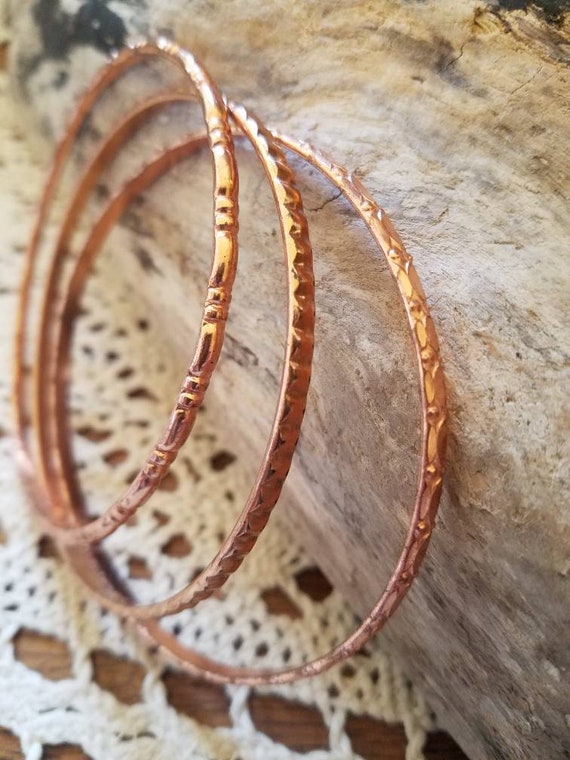 Coppercraft Guild set of 3 Vintage 70s Copper Ban… - image 1