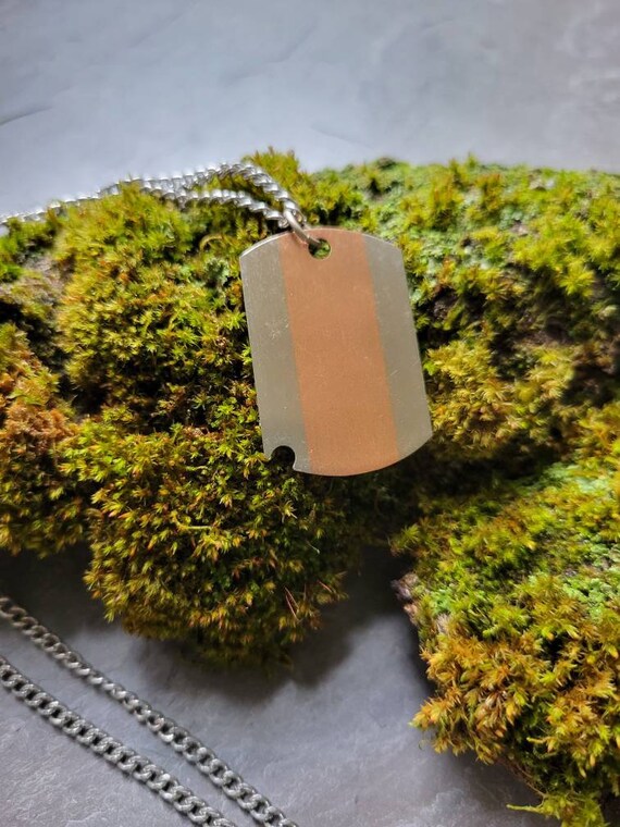 Retro Coppercraft Guild Unisex Dogtag Pendant Nec… - image 7