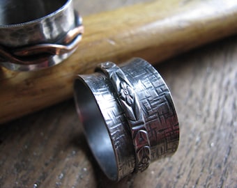Sterling Silver Spinner Ring - Fidget Ring - Anti Anxiety