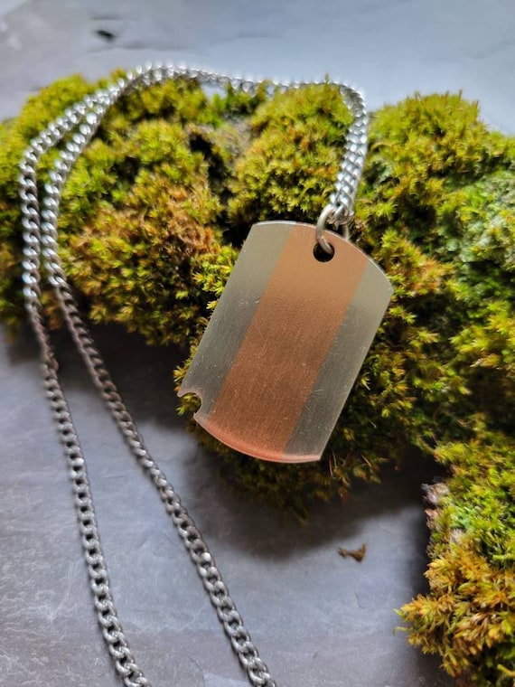 Retro Coppercraft Guild Unisex Dogtag Pendant Nec… - image 1