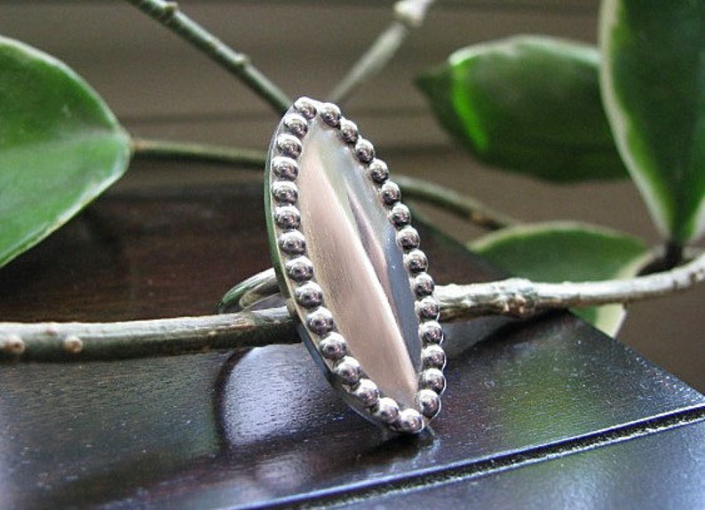 Large Sterling Silver Statement Ring Etsy