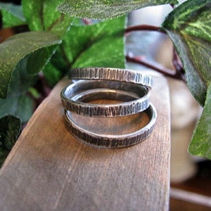 Sterling Silver Trio Stacking Set of Rings