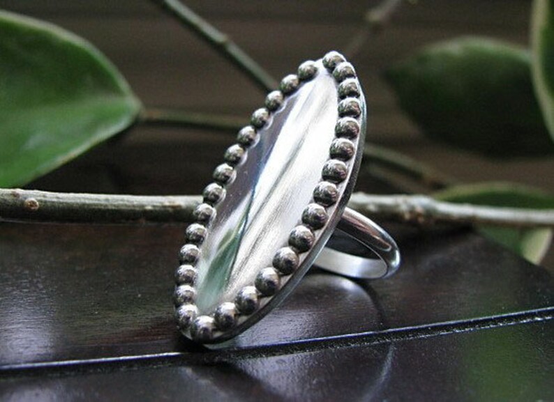 Large Sterling Silver Statement Ring Etsy