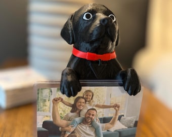 Dog Picture Display, Dog Picture Frame, Dog Photo Display, Dog holding a picture, Gift for Dog Lovers, Labrador Picture Display