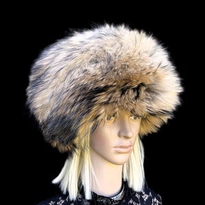 Luxurious Raccoon Fur Bucket Hat: TopSagaFurs, Natural Brown