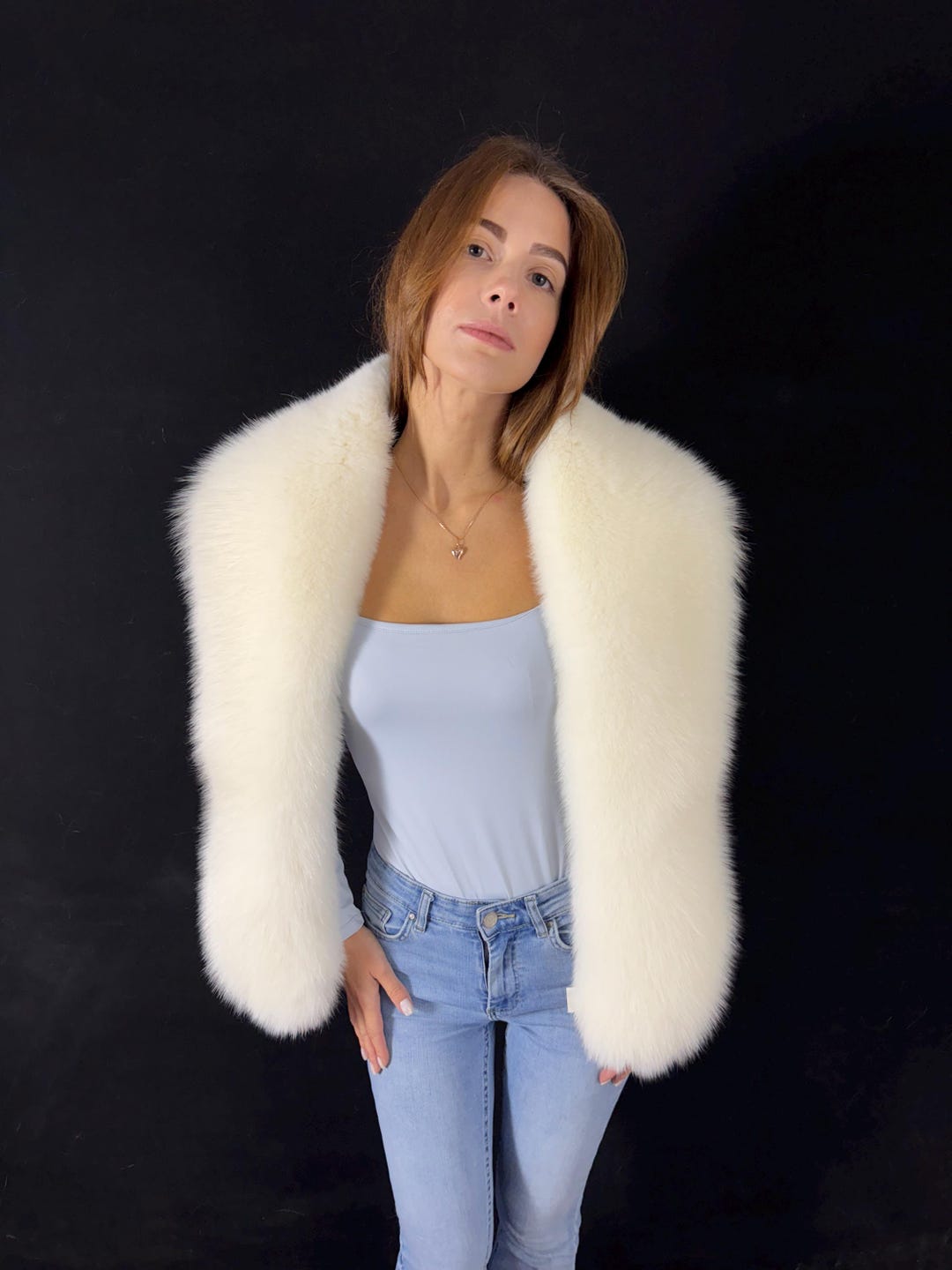 Fox Fur Thick Collar Scarf