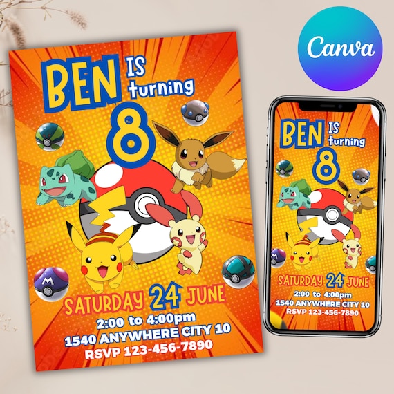 pokemon cards party city Pokmon Wristbands, 4ct Favors for Kids all the kids at the party will want to catch them all Birthday Invitation Pokemon Instant Download