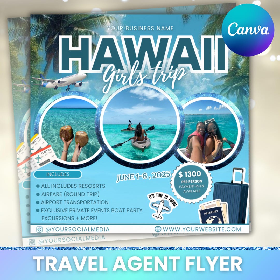 Travel Agent Flyer Template, Travel Agency, Business Flyer, Vacations ...