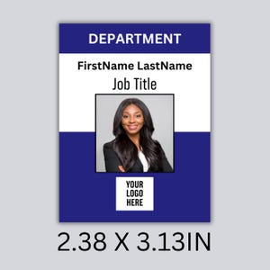 ID card Template, Custom Id Card Template, Office ID Card Template, Printable Staff Badge, Student & Teacher ID card, Canva Editable