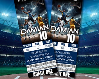 Baseball Ticket Geburtstagseinladung, Sportticketstil, druckbares Baseballticket, Geburtstagsfeier einladen, digitaler Download, Canva bearbeitbar