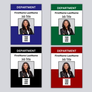 ID card Template, Custom Id Card Template, Office ID Card Template, Printable Staff Badge, Student & Teacher ID card, Canva Editable