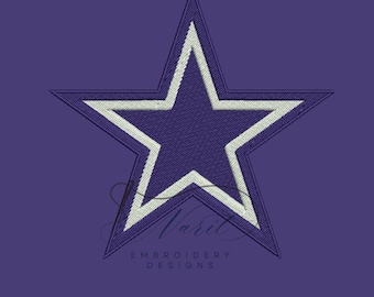 Star embroidery designs - Digital Download for Machine Embroidery , 7 size, 8 formats