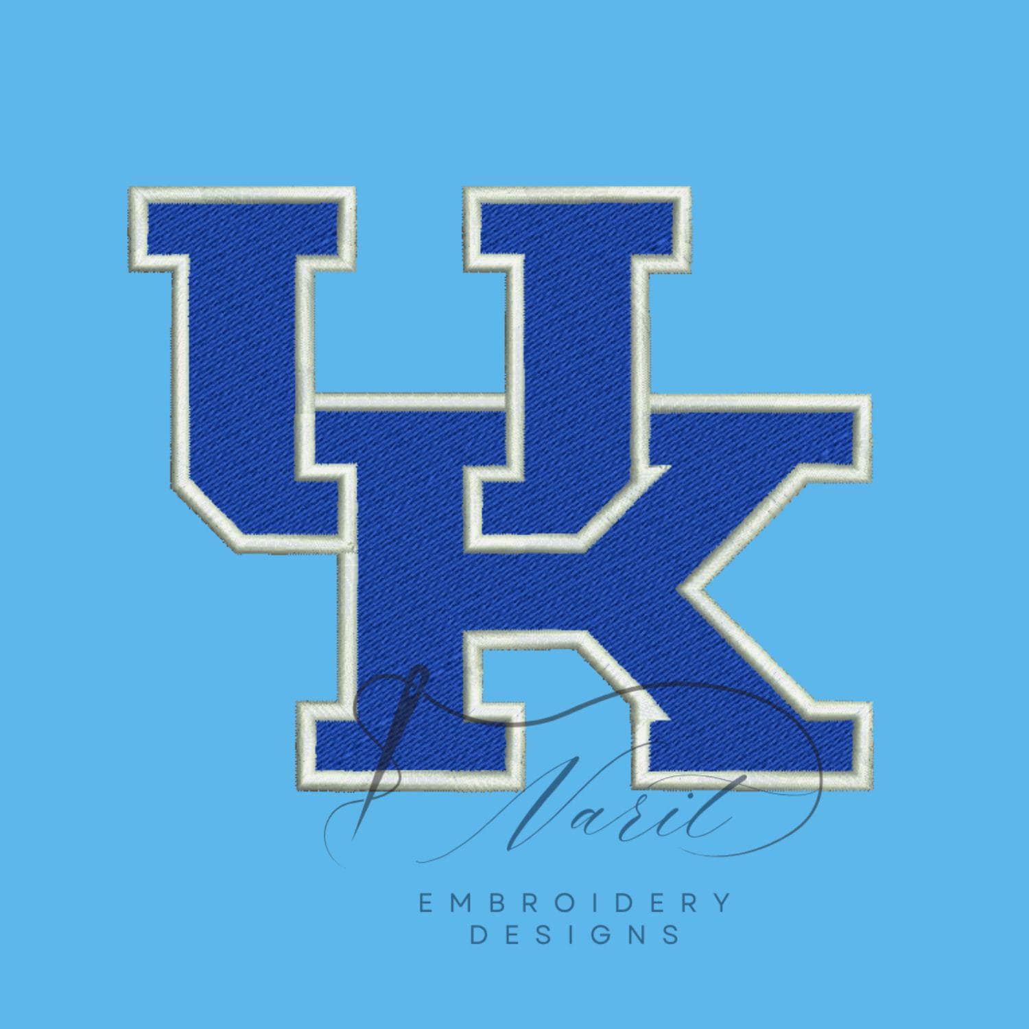 U_K text embroidery designs - Digital Download for Machine Embroidery , 7 size, 8 formats