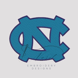 N_C text embroidery designs - Digital Download for Machine Embroidery , 8 size, 8 formats
