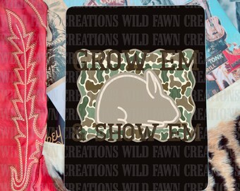 Rabbit Camo PNG: Grow Em and Show Em Digital Design