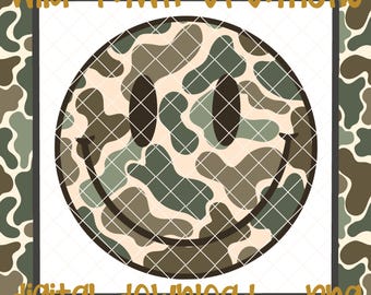 Camo Smiley Digital Design