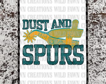 Dust and Spurs Digital Design | Western Rodeo Graphic PNG