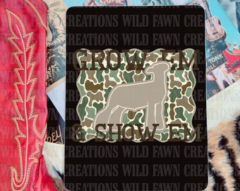 Show Lamb Camo PNG: Grow Em Digital Design (300 DPI)