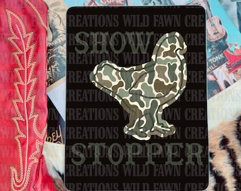 Show Stopper Camo Show Chicken Digital Design