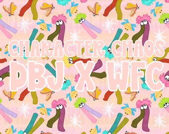 Mome Raths Seamless Pattern | Cartoon Character Digital Paper