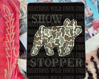 Show Stopper Camo Show Pig Digital Design