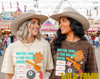 Hotter Than A Two Dollar Pistol Digital Design | Western Rodeo Graphic PNG