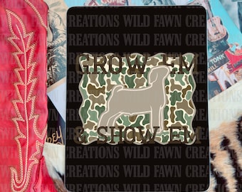 Show Goat Camo PNG: Grow Em Digital Design (300 DPI)