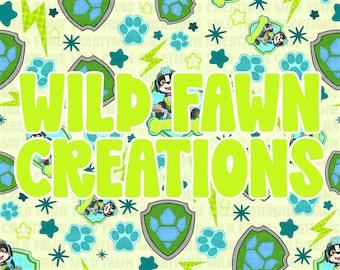Rescue Puppy Seamless Pattern | Cartoon Character Digital Paper