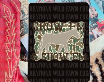 Show Horse Camo PNG, Western Digital Design (300 DPI)