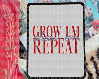 Western Rodeo PNG Design | Show Em, Grow Em, Repeat (Digital Download)
